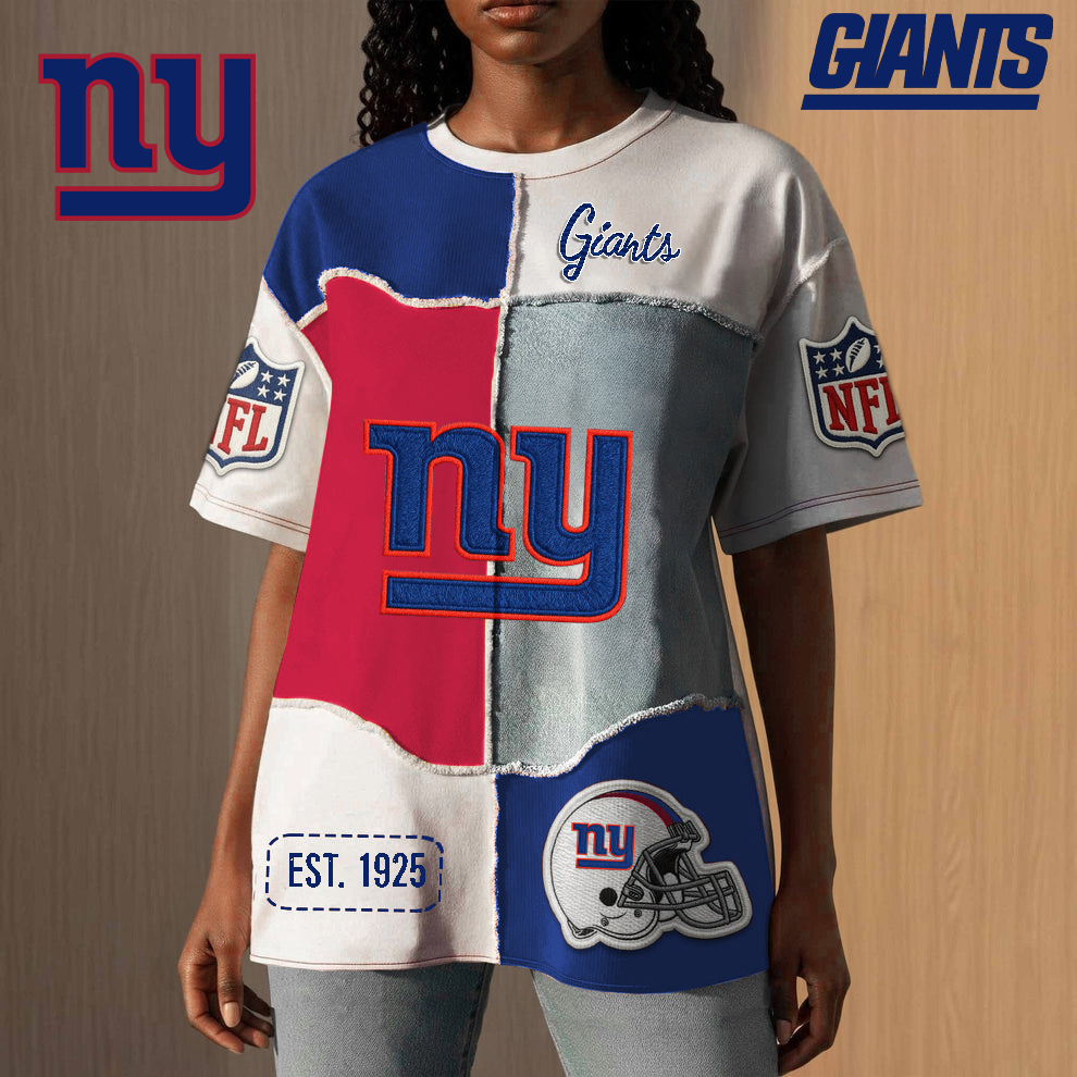 NYG Premium NFL Patchwork Vintage T-Shirt DDT CTND