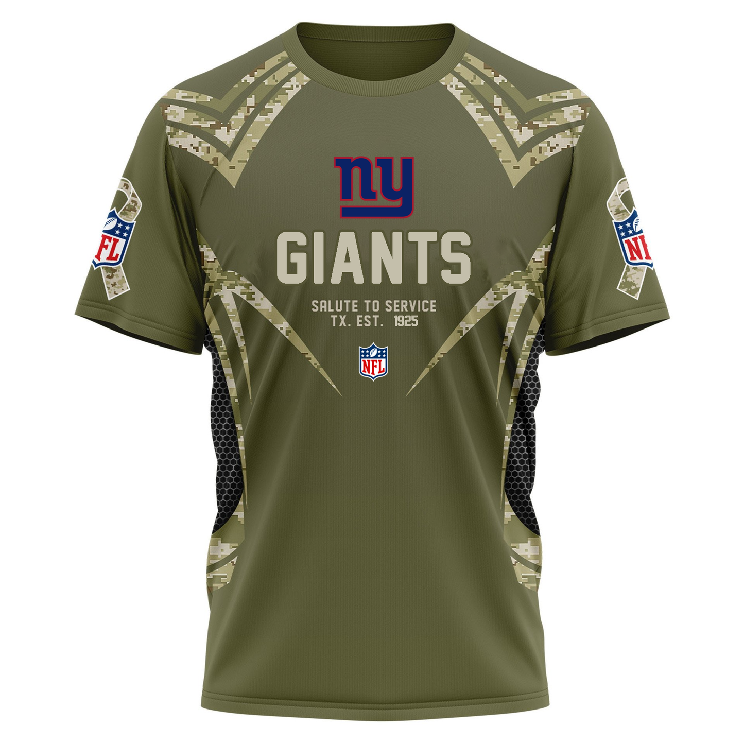 NYG Premium NFL Salute to Service Camo 3D Shirt DDT CTND