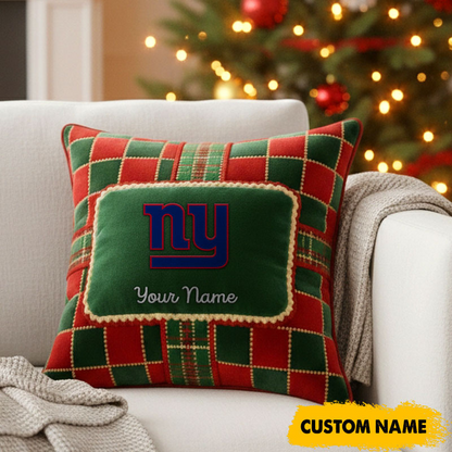 NYG x NFL Christmas New Square Pillow DatND DVT