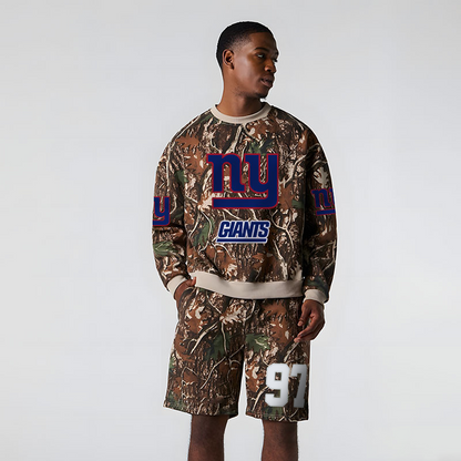 NYG x NFL Football Full Set Long Sweatshirt And Short Pants DATND TANTD