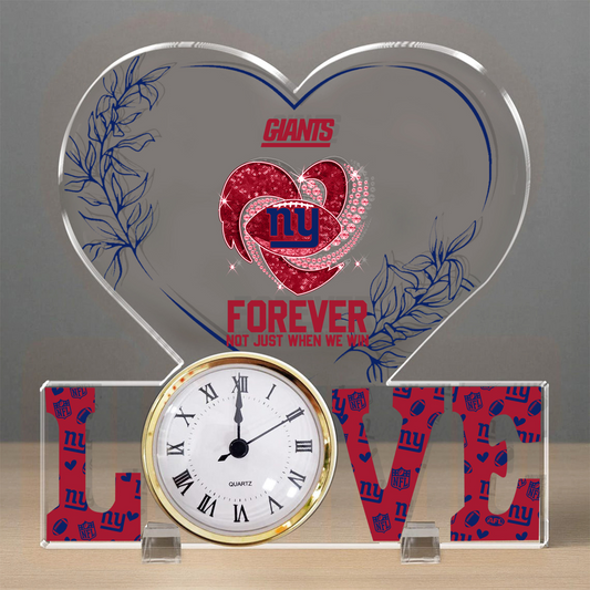 NYG x NFL Forever Not Just When We Win Acrylic Clock DATND TANTD