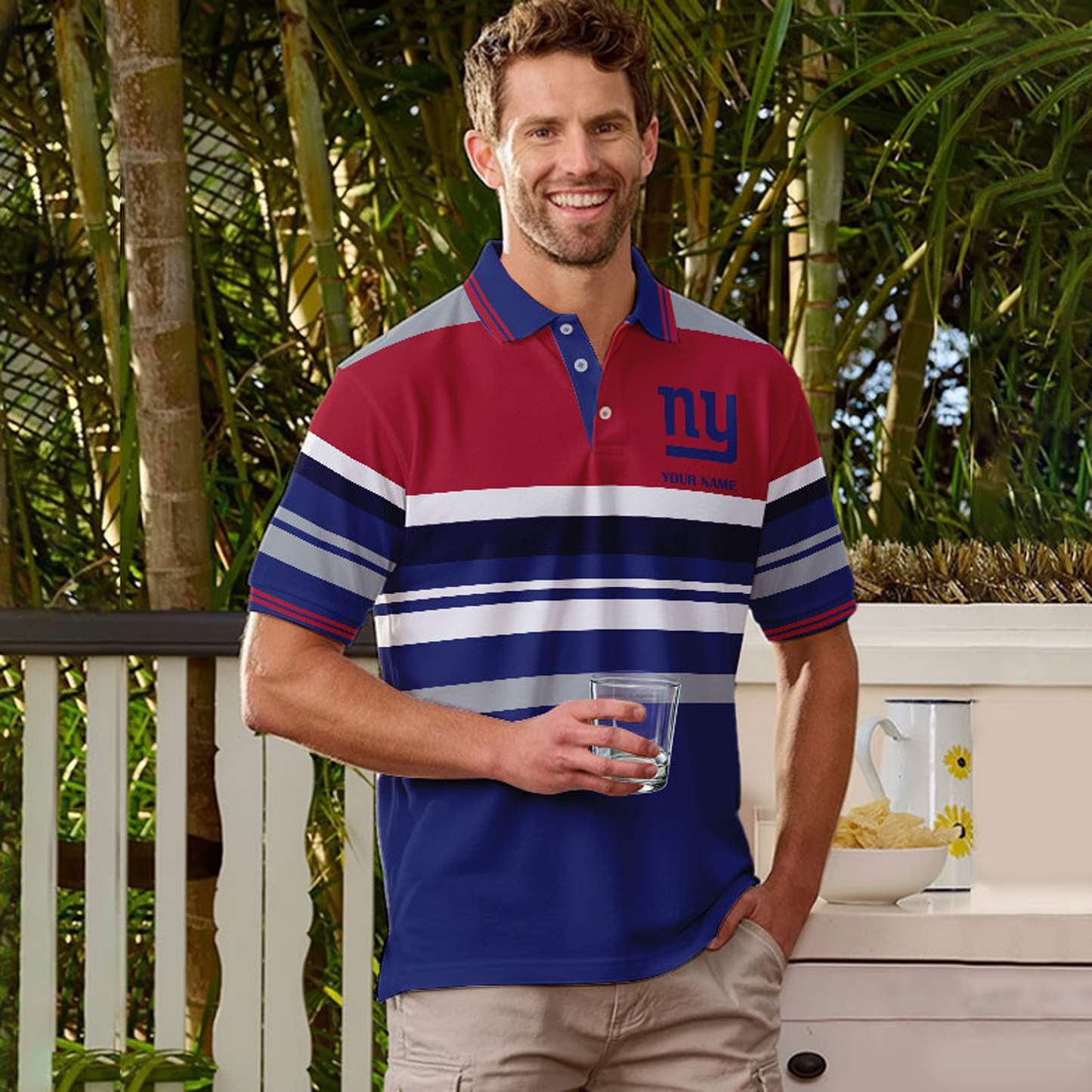 NYG x NFL New Style Men Short Sleeves Polo Shirt DatND DVT