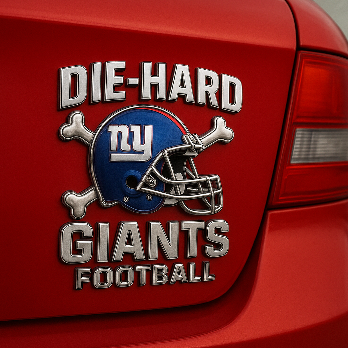 NYG x NFL Premium 3D Car Name Badge DATND DVT