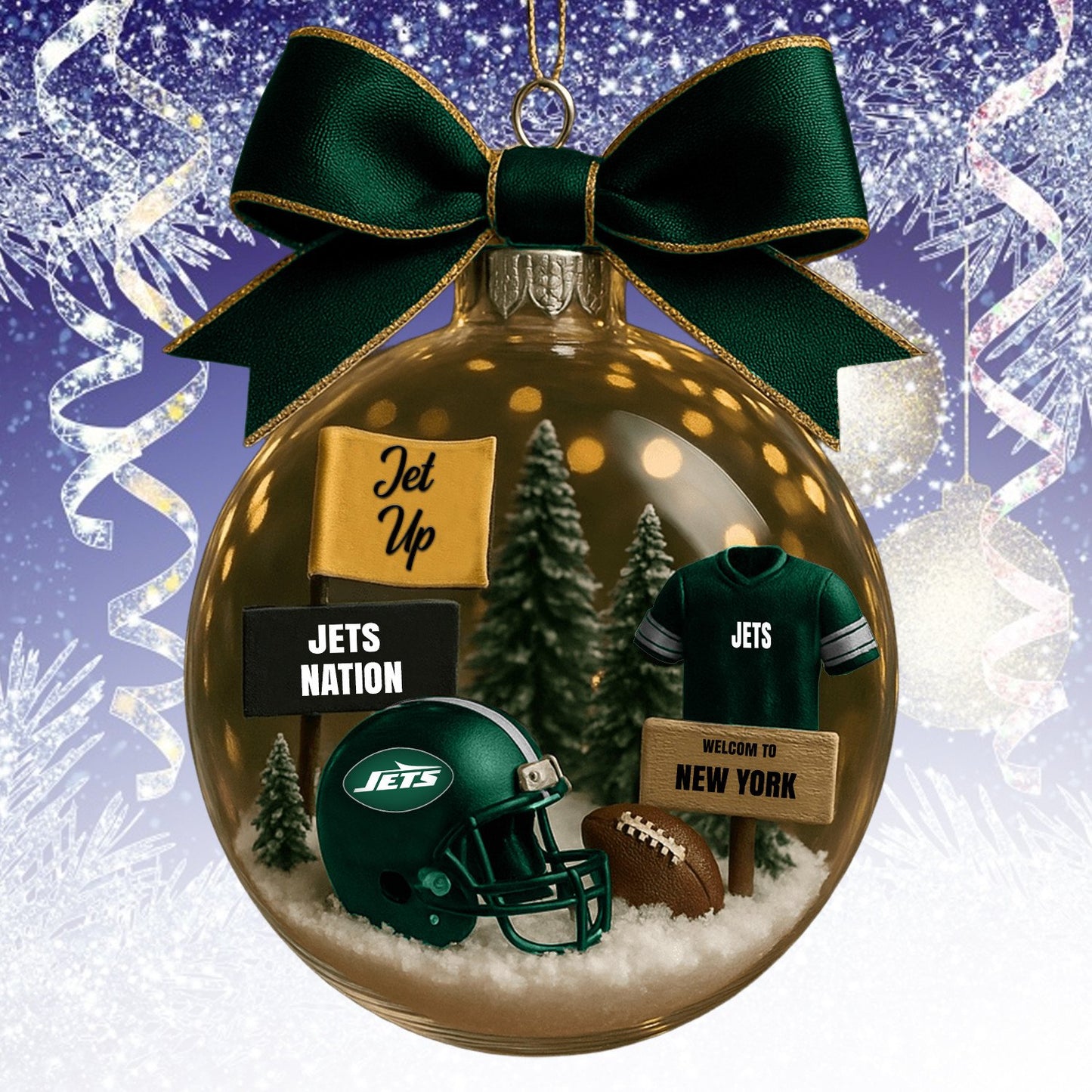 NYJ  NFL Acrylic Ball Ornament - Best Gift For Fans DDT CTND