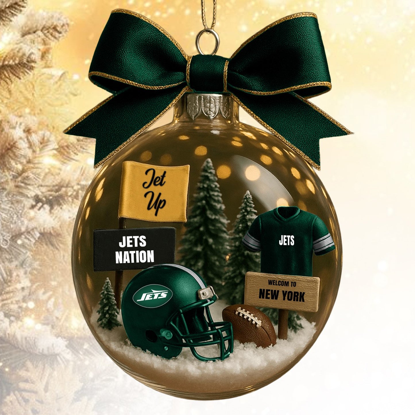 NYJ  NFL Acrylic Ball Ornament - Best Gift For Fans DDT CTND