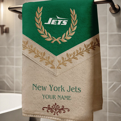 NYJ Football New Bath Towel Custom Name DATND TANTD