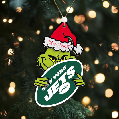 NYJ NFL x Grin Christmas Ornament DDT HLP