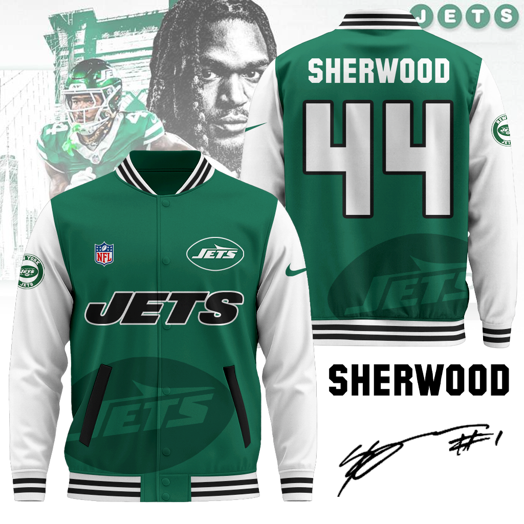 NYJ Premium NFL Baseball Jacket DDT NTL