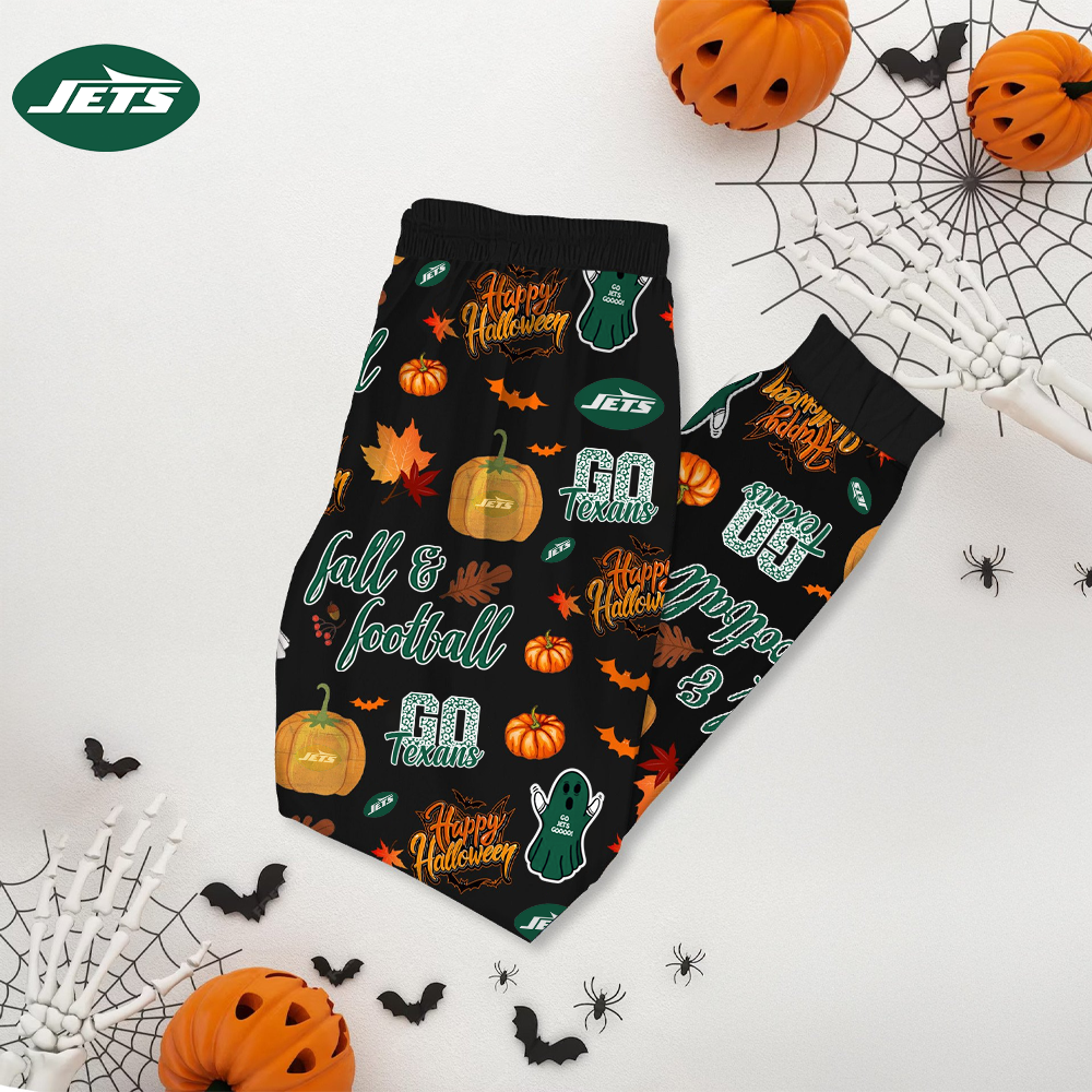 NYJ Premium NFL Halloween Pajamas Set DDT NTL