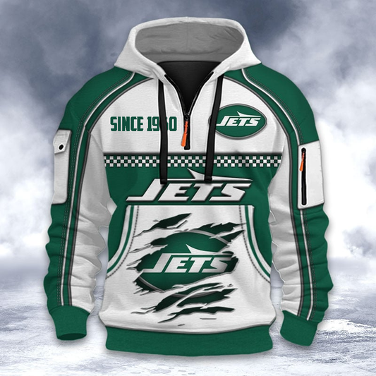 NYJ Premium NFL Multicolor V2 Zip Hoodie DDT CTND