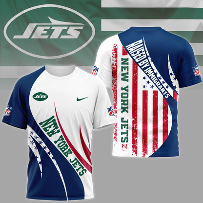 NYJ Premium NFL Raised By Immigrants 3D Shirt DDT NTL