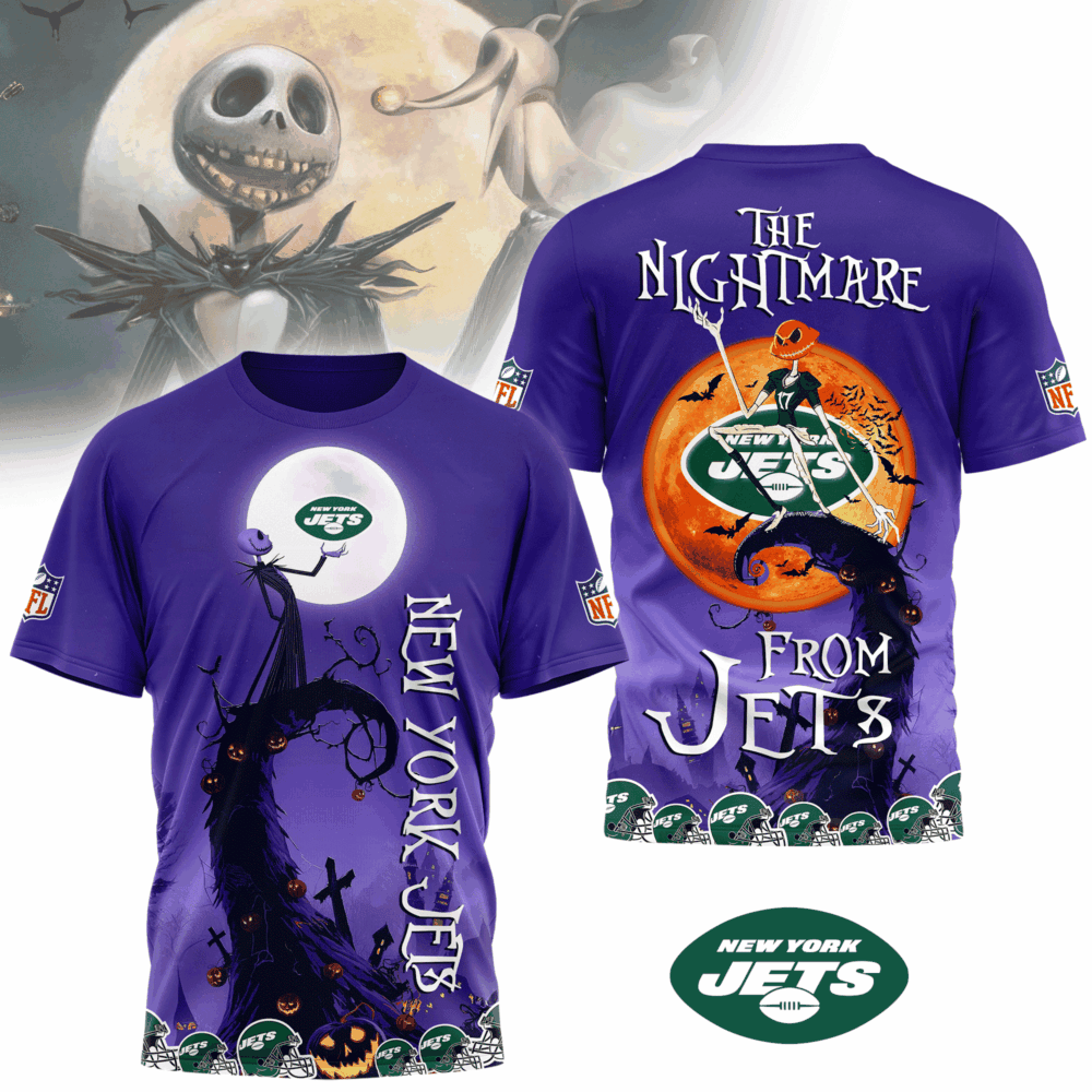 NYJ Premium NFL X Halloween The Nightmare 3D Shirt DDT CTND