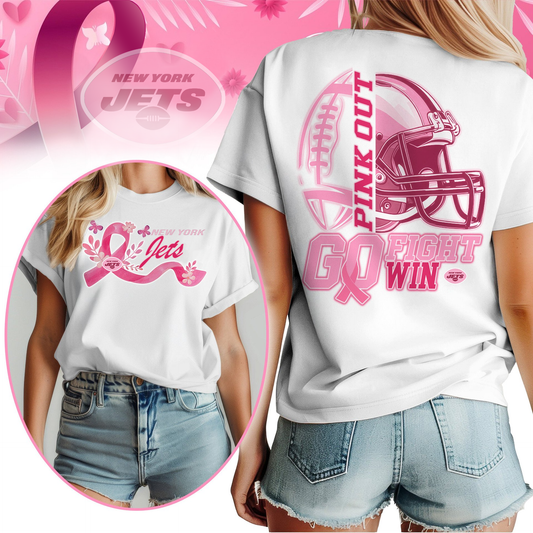 NYJ Premium Tackle Breast Cancer Women's Shirt DDT TTV