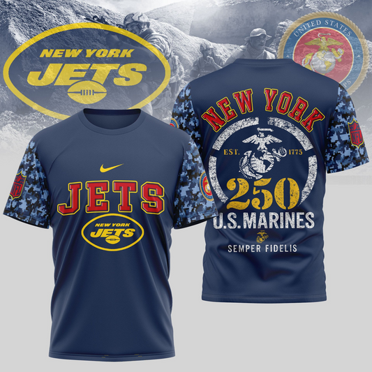 NYJ Premium U.S.M.C 250 Years Semper Fi 3D Shirt DDT TTV