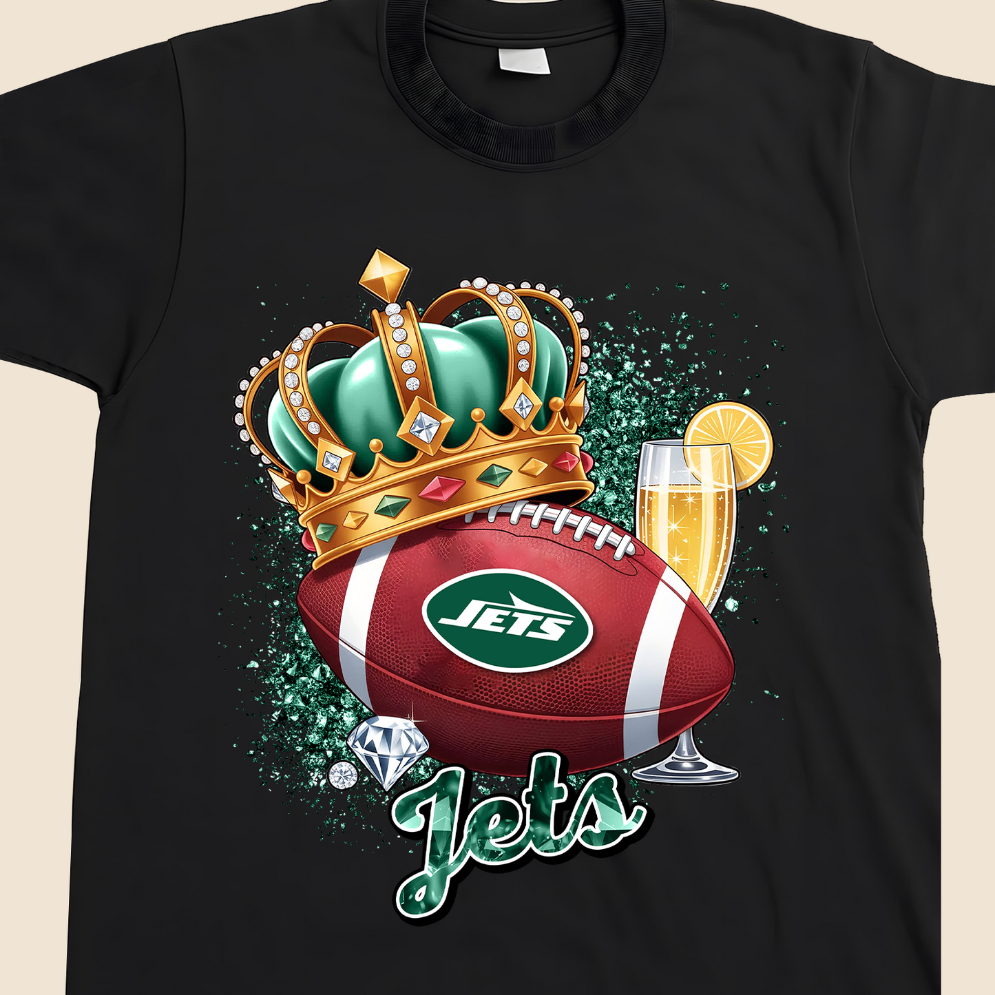 NYJ x NFL Crowns Diamond T-Shirt DATND TANTD