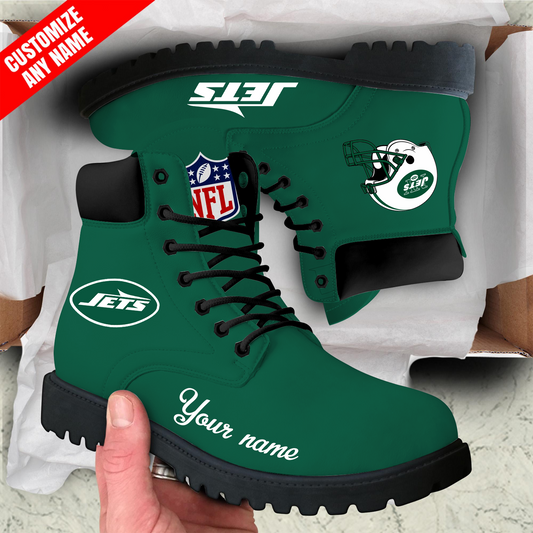 NYJ x NFL Custom Leather Boots DATND TANTD