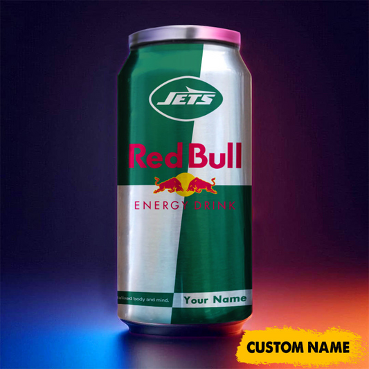 NYJ x NFL Mix RedB Drink Can Tumbler Custom Any Name DATND TANTD
