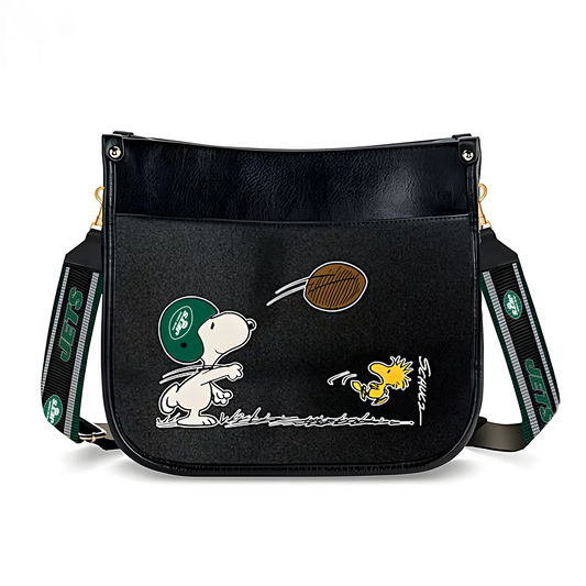 NYJ x NFL Peanuts Snoopy Football Shoulder Bag DatND ThuongNH