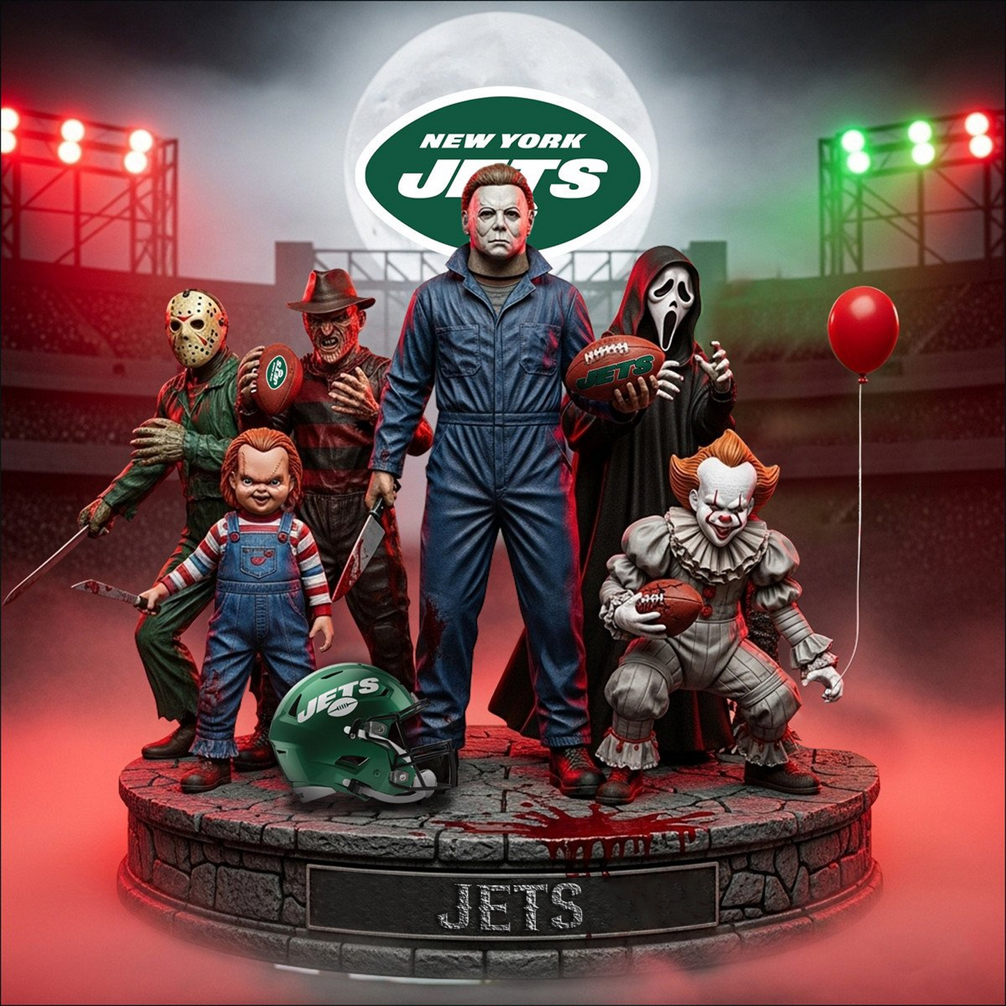 NYJ x NFL Personalized Acrylic Block Plaque Halloween