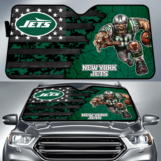 NYJ x NFL Personalized Auto Sun Shade DATND TANTD