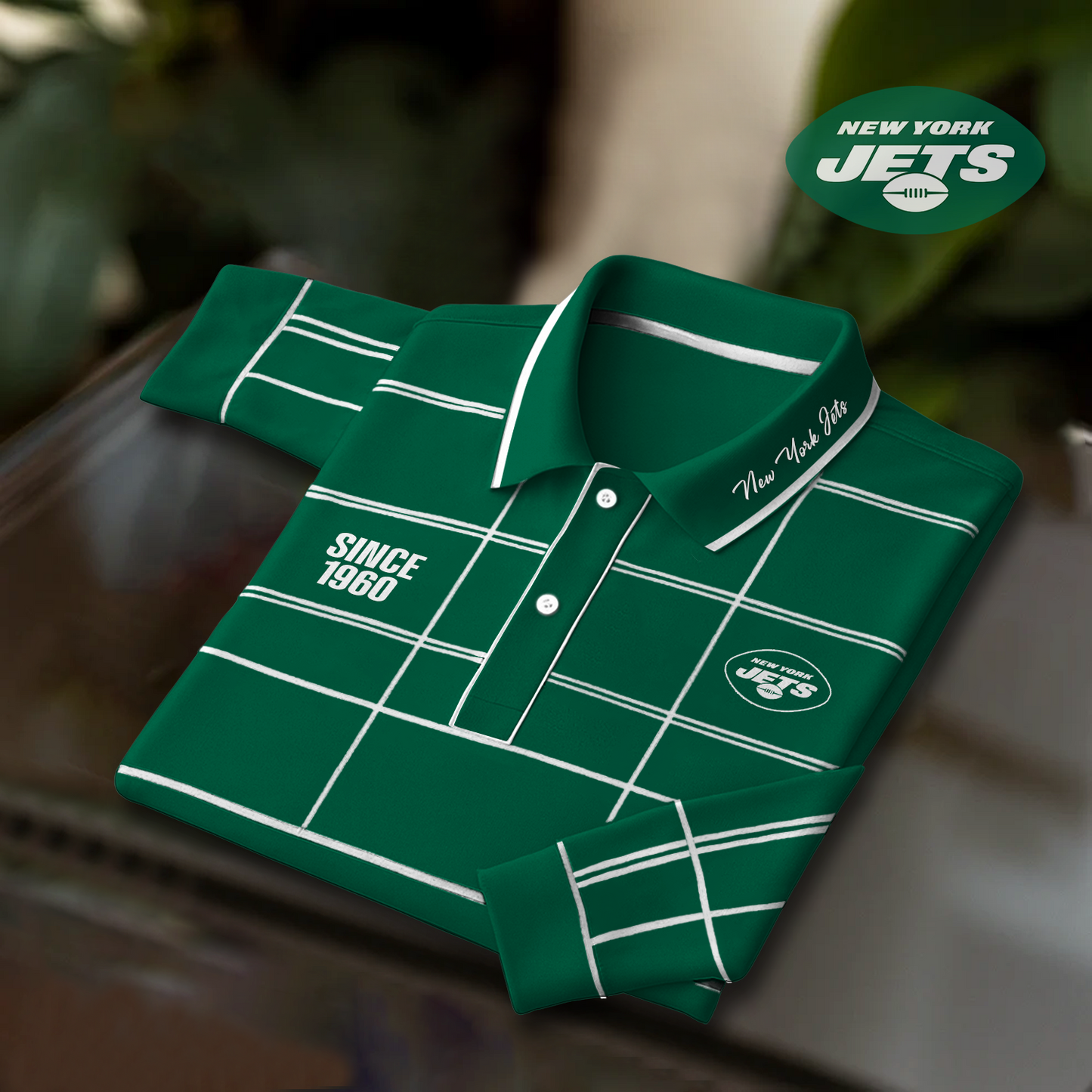 NYJ x NFL Polo Shirt Long Sleeve DatND DVT