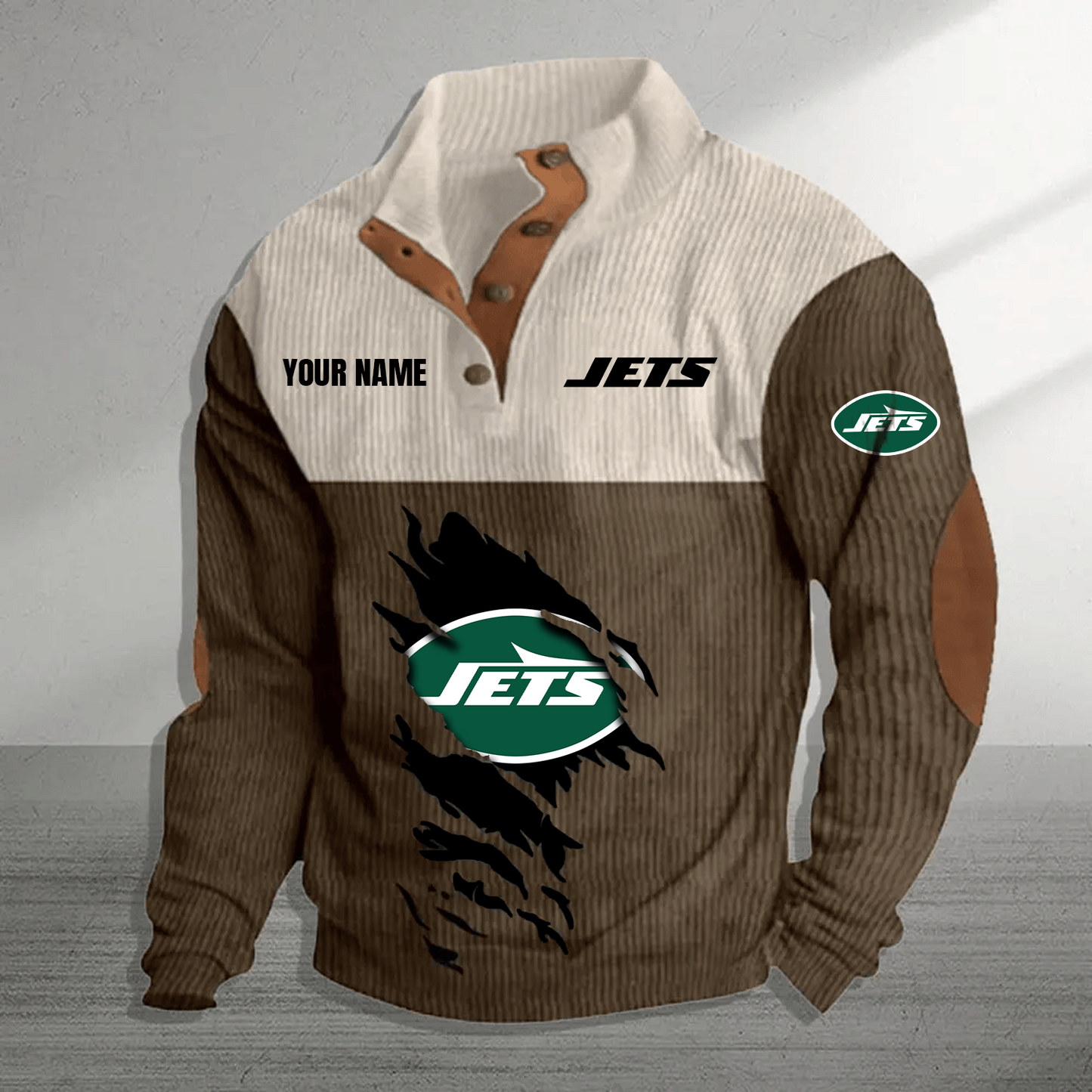 NYJ x NFL Premium Personalized Game-Day Pullover DATND TANTD
