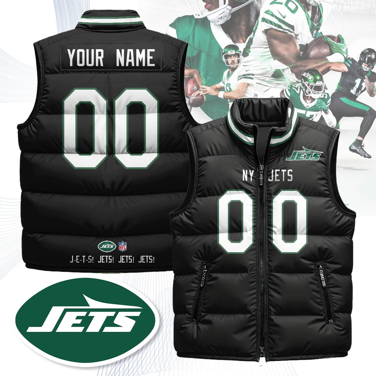 NYJ x NFL Unisex Puffer Vest DatND ThuongNH
