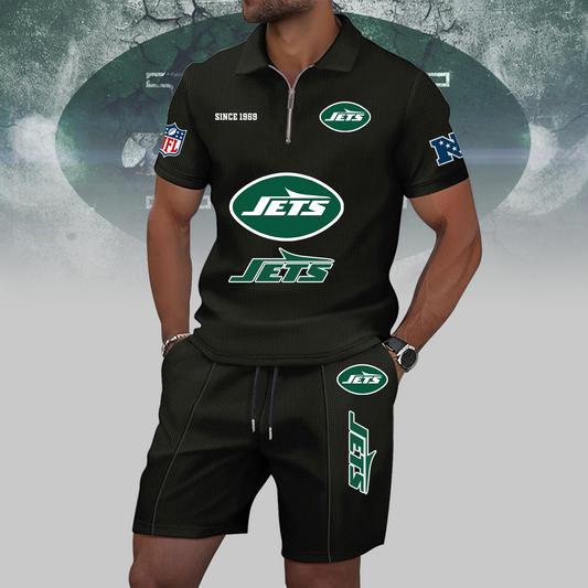 NYJ x NFL Zip Polo Set DATND TANTD