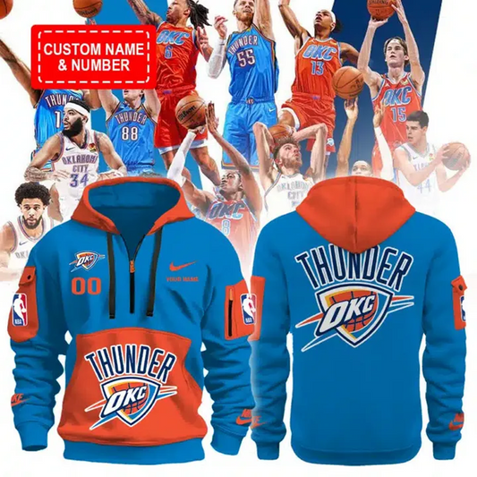 OKC Thunder Up NBA Champions 2025 Basketball Zipper Hoodie V10 DATND TANTD