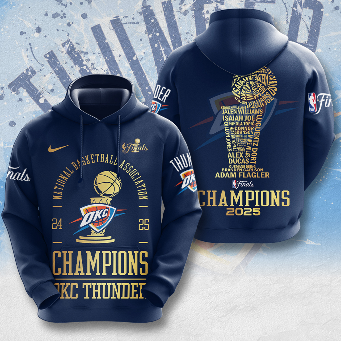 OKC Thunder Up NBA Champions 2025 Basketball V18 DATND TANTD
