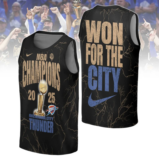 OKC Thunder Up NBA Champions 2025 Basketball Jersey V2 DATND TANTD