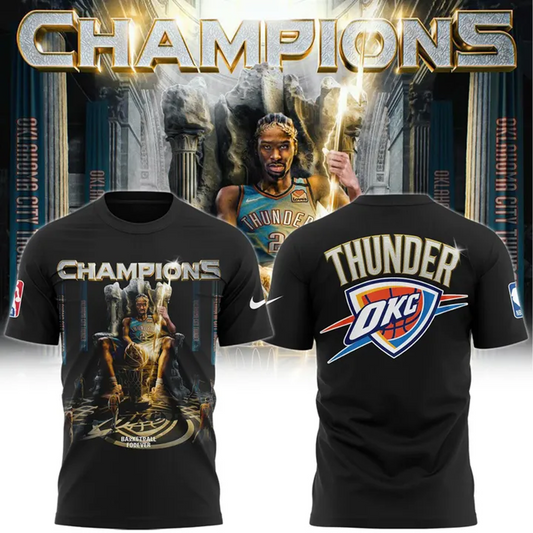 OKC Thunder Up NBA Champions 2025 Basketball V4 T-Shirt DATND TANTD