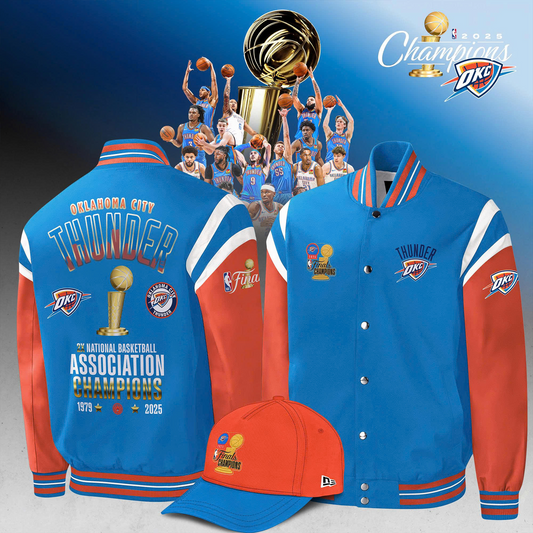 OKC 2025 NBA Champions Varsity Jacket V1 DatND DVT