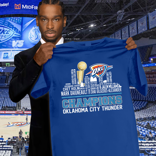 OKC NBA Finals Champions V7 2D Shirt DDT NTL