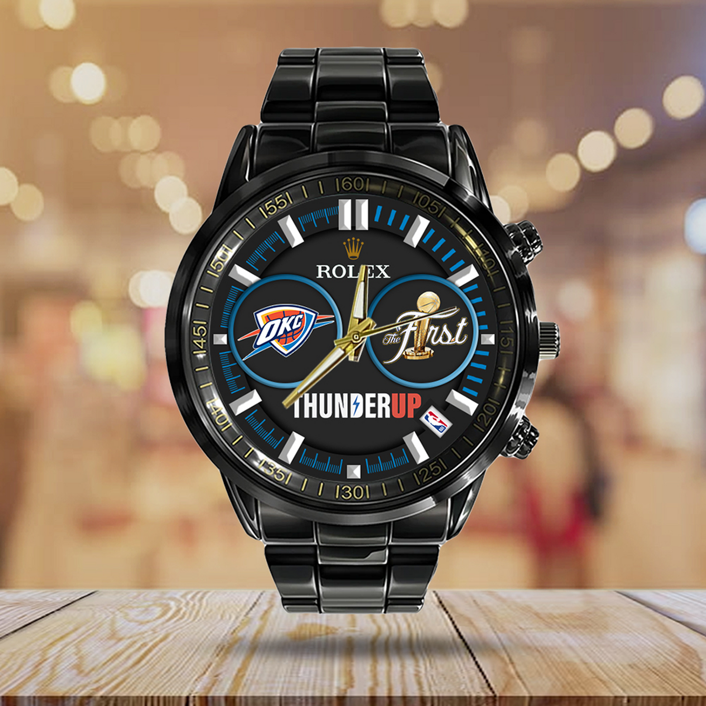 OKC x RL Black Stainless Steel Watch V2 DATND TANTD