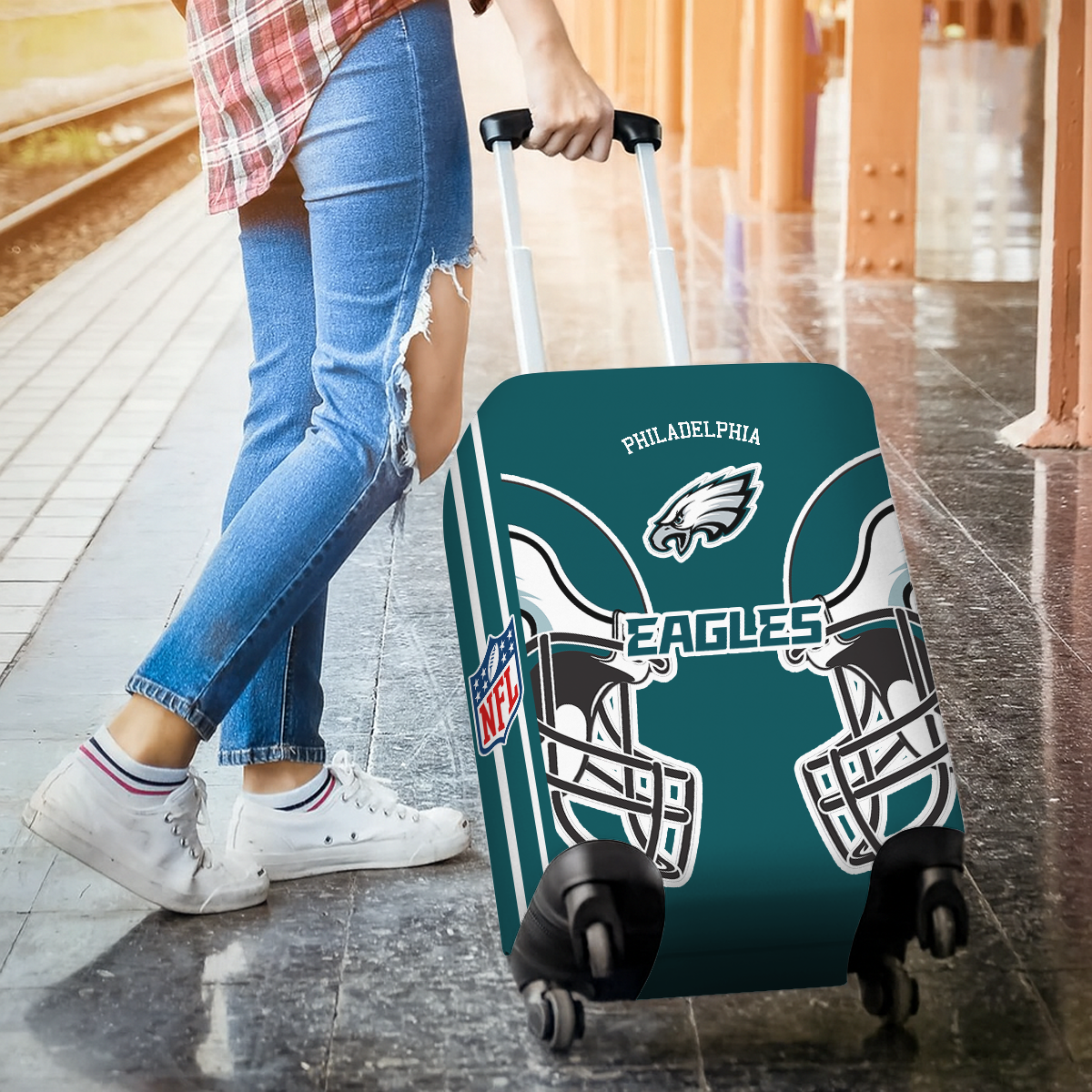 PE NFL V2 Luggage Cover Suitcase Protector DDT NTL
