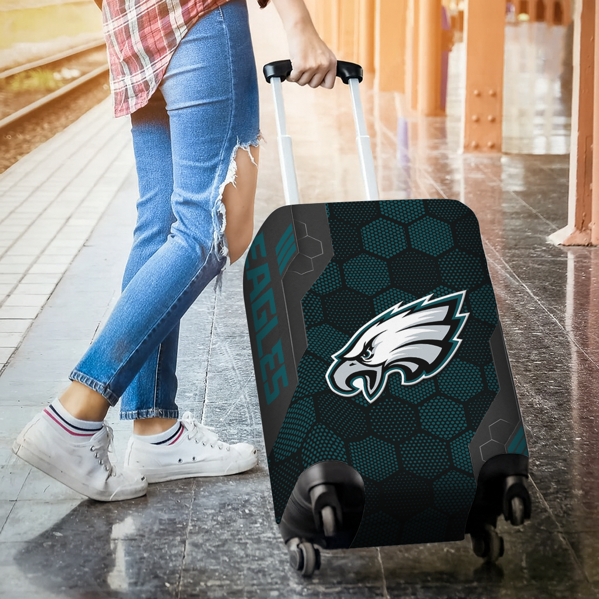PE NFL V3 Luggage Cover Suitcase Protector DDT NTL