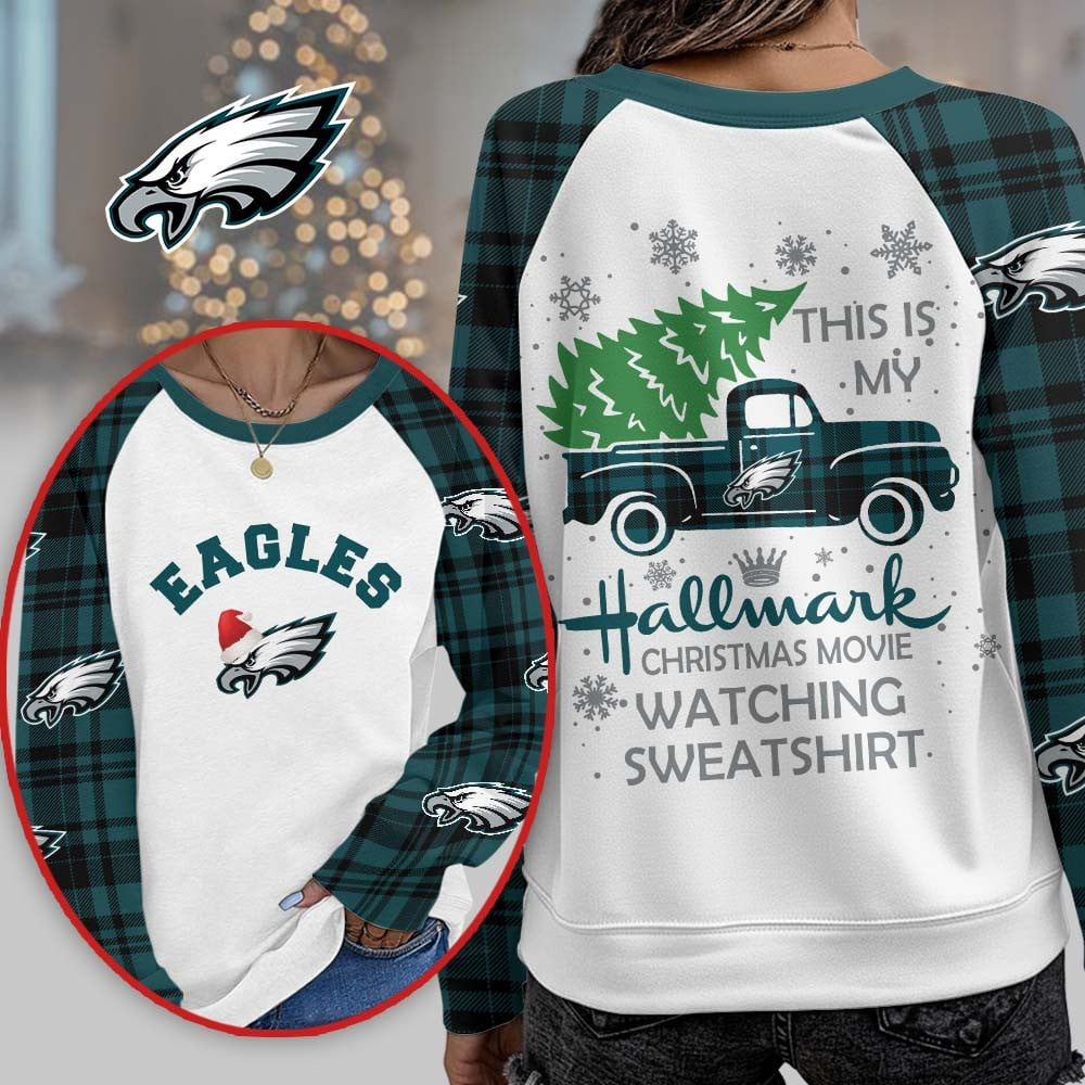 PE Premium NFL Cozy Round Neck Raglan Sleeve Sweatshirt DDT CTND