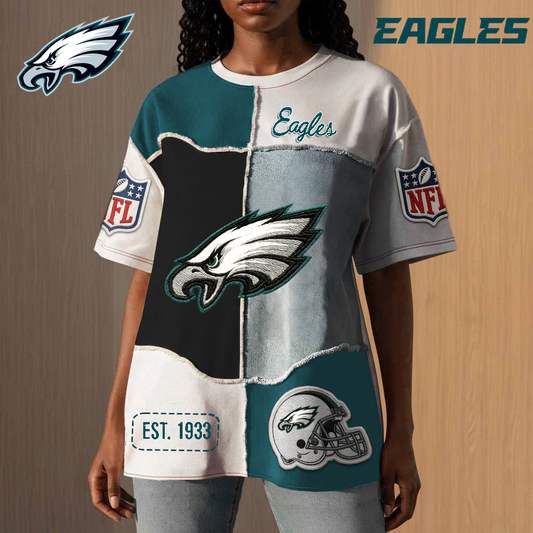 PE Premium NFL Patchwork Vintage T-Shirt DDT CTND