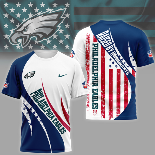 PE Premium NFL Raised By Immigrants 3D Shirt DDT NTL