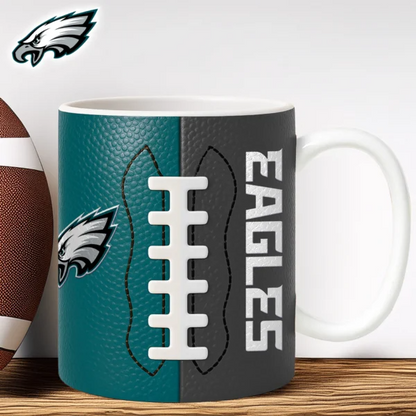 PE Premium NFL Split Color Ceramic Mug DDT HLPhuong