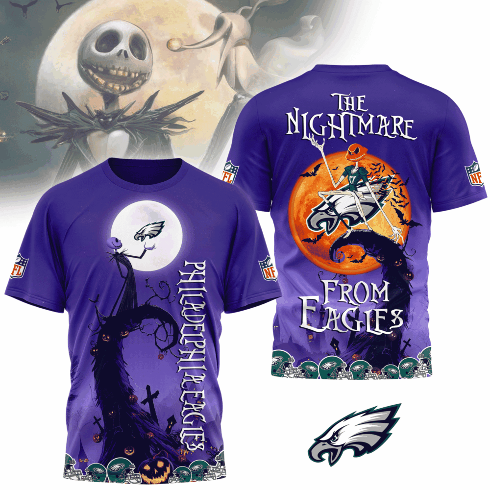PE Premium NFL X Halloween The Nightmare 3D Shirt DDT CTND