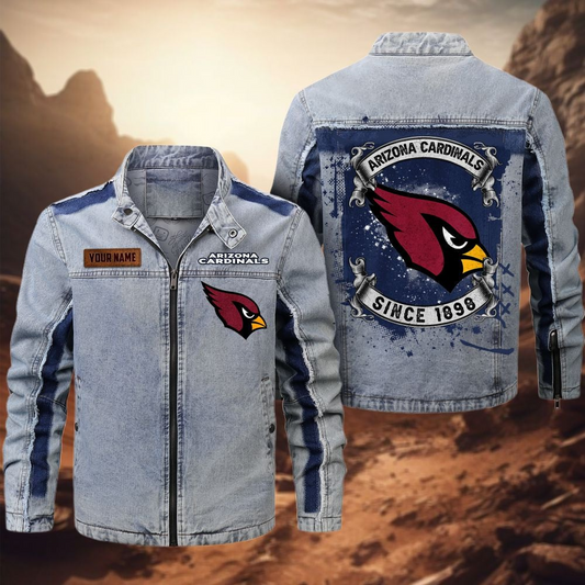 Personalized AC Premium NFL Street Scar Denim Jacket DDT CTND
