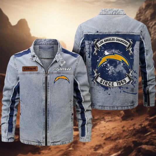 Personalized LAC Premium NFL Street Scar Denim Jacket DDT CTND