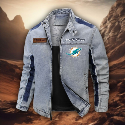 Personalized MD Premium NFL Street Scar Denim Jacket DDT CTND