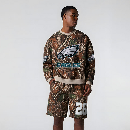 PHI x NFL Football Full Set Long Sweatshirt And Short Pants DATND TANTD