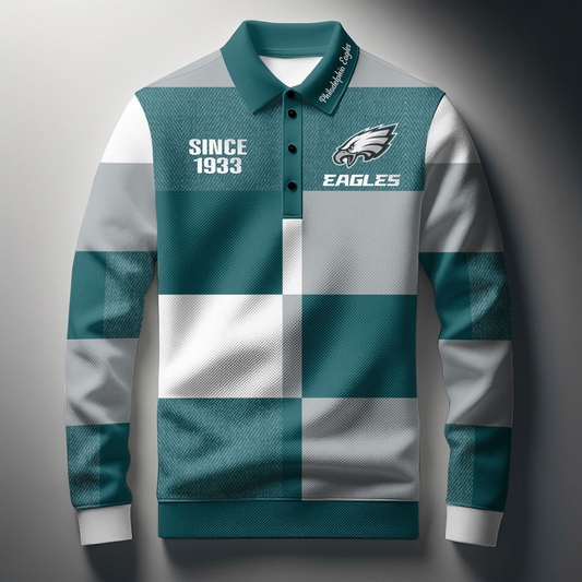 PHI x NFL Men Style Polo Long Sleeves Shirt DatND DVT