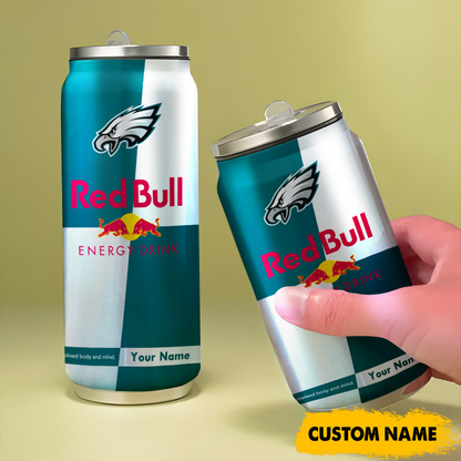 PHI x NFL Mix RedB Drink Can Tumbler Custom Any Name DATND TANTD