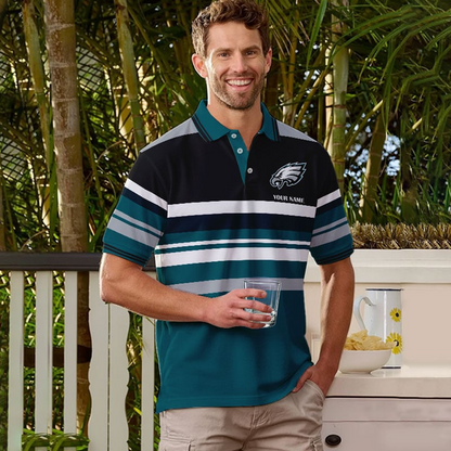 PHI x NFL New Style Men Short Sleeves Polo Shirt DatND DVT