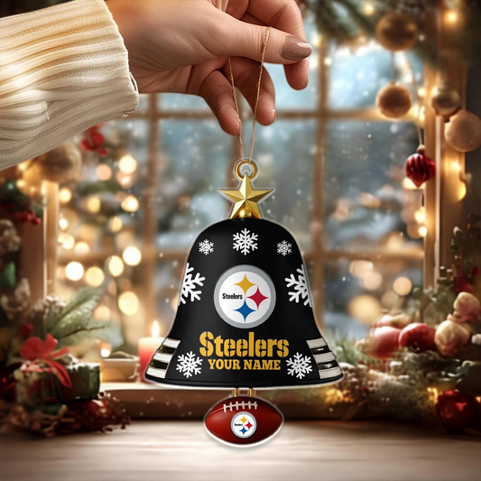 PIT X NFL Christmas Bell Ornament Custom Any Name Gifts NAK THUONGNH